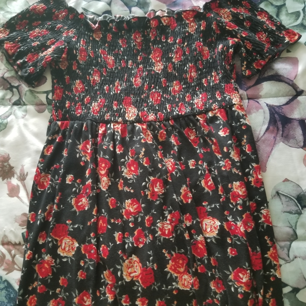 Rose floral dress